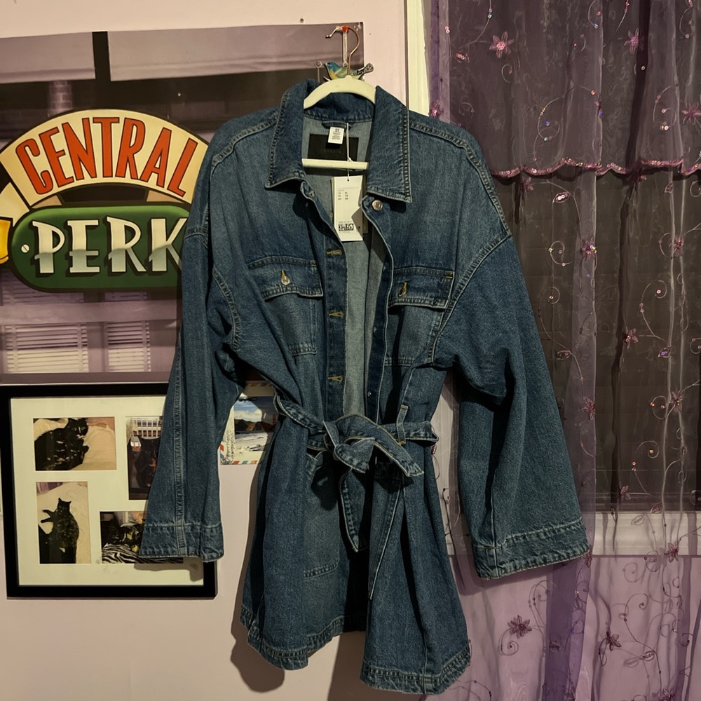 h&m belted jacket